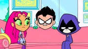 v.li.: Starfire, Robin, Raven