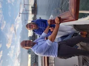 Die "Grand Lady" in Kopenhagen in Dänemark. Die Passagiere Michael und Sandra Fuhr beim Ablegen in Kopenhagen.