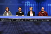 Die Kandidat:innen (v.l.n.r): Alexandra Niewöhner, Bastian Barth, Franziska Eibig und Thomas Wawro.