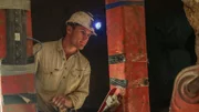 Oscar Cheal operates the super digger
