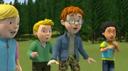 Sarah, James, Norman und Mandy freuen sich auf das Pferde-Trekking, das Moose organisiert hat.