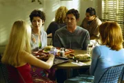 (v.l.n.r.) Buffy (Sarah Michelle Gellar); Kathy (Dagney Kerr); Xander (Nicholas Brendon); Willow (Alyson Hannigan)