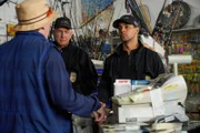 L-R: Leroy Jethro Gibbs (Mark Harmon), NCIS Special Agent Nicholas "Nick" Torres (Wilmer Valderrama)
