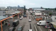 Die Billstraße aus der Luft