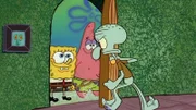 L-R: SpongeBob, Patrick, Squidward