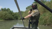 THE RIO GRANDE BORDER, TEXAS - The US Border Patrol’s Riverine Unit.