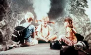 (v.li.): Pär Sundberg (Tommy), Inger Nilsson (Pippi Langstrumpf), Maria Persson (Annika).