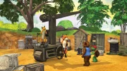Franklin und seine Freunde haben sich auf dem Schrottplatz von Herrn Fuchs verabredet, um Teile für das neue Baumhaus zusammen zu suchen.
