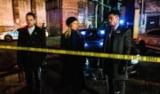 (v.l.n.r.) Sherlock Holmes (Jonny Lee Miller); Joan Watson (Lucy Liu); Detective Marcus Bell (Jon Michael Hill)