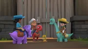 Schon wieder mussten die Dino-Ranchers die kleine Dino-Dame Wanda wieder einfangen und zurück zur Dinoranch bringen. Sie fühlt sich einsam auf der Ranch, weil keiner der anderen Dinos mit ihr spielen möchte.