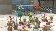 Ritter Rost und Koks haben in ihrem Burghof eine Blumenparade aufgebaut.