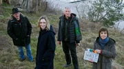v.l.n.r.: Hanno Lentz (Kameramann), Rikke Lylloff, Matthias Tiefenbacher (Regisseur), Katrin Sass