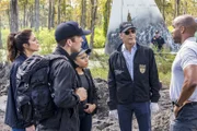 L-R:  FBI Special Agent Tammy Gregorio (Vanessa Ferlito), Special Agent Christopher LaSalle (Lucas Black),  Sonja Percy (Shalita Grant), Terry Jenkins (Reggie Austin)
