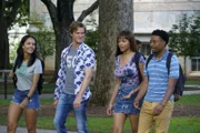 (v.l.n.r.) Riley Davis (Tristin Mays); MacGyver (Lucas Till); Leanna Martin (Reign Edwards); Wilt Bozer (Justin Hires)