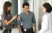 Bei der Suche nach dem Namen des Opfers kommen Chin (Daniel Dae Kim) und Kono (Grace Park) einer Entführung auf die Spur, bei deren Aufklärung Chins Ex-Verlobte Malia (Reiko Aylesworth) eine wesentliche Rolle spielt.