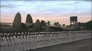Ende der Casablanca-Konferenz, auf der die Alliierten beschlossen haben, die Achsenmächte bis zum Ende zu bekämpfen, Maroco, Januar 1943.