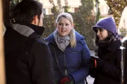 Yvonne berichtet von ihrem Referat über Energieeffizienz. Von links: Florian Brunner (Tommy Schwimmer), Yvonne Preissinger (Alexa Eilers) und Nina Kreutzer (Andrea Schmitt).