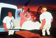 Pippi begleitet die reiche Tante Matilda ins Krankenhaus.