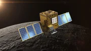 Lunar Trailblazer, ein künstlicher Satellit, soll in den ständig beschatteten Regionen des Mondes Spuren von Wassereis im reflektierten Licht aufspüren.
