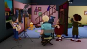 Beim Dreh der neuen Episode soll Nermal mitspielen, doch der ist immernoch in Abu Dhabi. Der Dreh muss abgebrochen werden und Garfield überlegt, wie er die Zuschauer in der Zwischenzeit unterhalten kann.