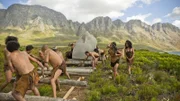 Die Polynesier waren über beinahe den gesamten Pazifik bis nach Neuseeland angesiedelt. Sie erbauten Moai Statuen, die etwa zehn Meter hoch und zweiundachtzig Tonnen schwer waren. Aus vierundzwanzig Meter hohen Palmen bauen die Menschen Rollen für den Transport der Steinskulpturen.