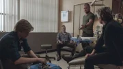 (v.l.n.r.) MacGyver (Lucas Till); Luis Gomez (Marco Rodríguez); Jack Dalton (George Eads); James MacGyver (Tate Donovan)