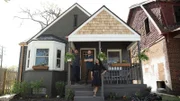 After 10 - Evan Thomas, Keith Bynum and Shea Hicks-Whitfield out front of the newly renovated "Physics House", as seen on Bargain Block, Season 3.