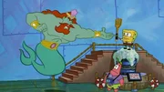 L-R: King Neptune, Patrick, SpongeBob