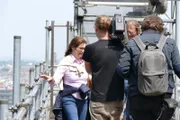 Renate und Thomas Diedrich machen eine Führung auf dem Dach des Kölner Doms.