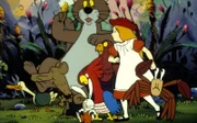 Alice, Benny Bunny und ihre Freunde warten auf den Startschuss zum Klüngelrennen. Doch bevor dieser gegeben wird, müssen sie sich erst die lange Liste der Klüngelregeln anhören.