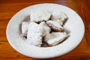 „Oreille de Cochon“, mit Blutwurst gefüllte Beignets, kreiert vom Chefkoch im „Café des Amis“ in Breaux Bridge, Louisiana.