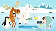 Inui und ihre Freunde, die Pinguindame Lissy, der schusselige Elch Hubert, der brummige, aber sehr starke Bär Grumpel und die Möwe Albert versuchen, an einem Eisloch Fische zu fangen. Doch die sind einfach zu klug und lassen sich nicht fangen.
