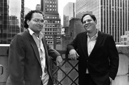Die Br&uuml;der Harvey (re.) und Bob Weinstein (li.), Gr&uuml;nder der Produktionsfirma Miramax