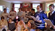 Familie Schade beim Singen.