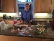 Dr. David Sinclair, Professor of Genetics at Harvard Medical School, demonstrates the theory of cellular regeneration in a kitchen.
