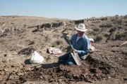 Aaron Bolan with shovel