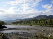 A river running through the rugged landscape of the White Mountains. Charlie Wright and Joey Zuray venture to this territory for a Dall sheep hunt.
