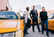 L-R:  L. James as Cabbie,  Zeeko Zaki as Special Agent Omar Adom 'OA' Zidan and  Missy Peregrym as Special Agent Maggie Bell