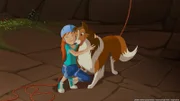 Zoe, ihre Eltern, Harvey und Lassie befreien Kletterer aus ihrer ausweglosen Situation.