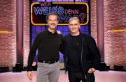 Die Kandidaten dieser Sendung: Der Fußballmanager und ehemaligen Fußballspieler Fredi Bobic (l.) und der ehemalige Fußballspieler und Trainer Stefan Kuntz (r.).