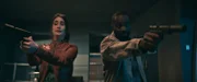 l-r: Sarah (Charly Clive), George (Paapa Essiedu)