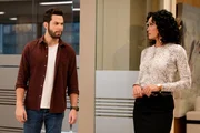 Pictured: Skylar Astin as Todd and Rosa Arredondo as Francey.