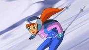 Zoé hat viel Spaß beim Skifahren.