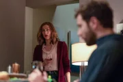 Pictured: Madeline Wise as Allison and Skylar Astin as Todd.