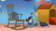 Radieschen begleitet Tim in den Baby-Klub und spielt dort mit ihm. Tim liebt diese Actionfigur, die beim Schütteln Töne von sich gibt.