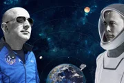 SRF DOK Musk vs Bezos – Krieg der Sterne Jeff Bezos und Elon Musk, die beiden reichsten Männer der Welt, liefern sich einen erbitterten Wettlauf im Weltraum.