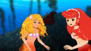 Ein unterirdischer Vulkanausbruch bedroht die Bucht. Emma (li.) und Rikki sind entsetzt.