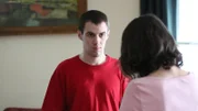 Derek looking angrily at mother, Shelly Lietz.