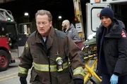 Pictured: (l-r) Randy "Mouch" McHolland (Christian Stolte), Emily Foster (Annie Ilonzeh)