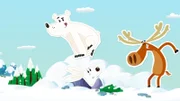 Den Wettbewerb, wer am besten über Hügel springen kann, nehmen besonders Grumpel und Hubert ernst.